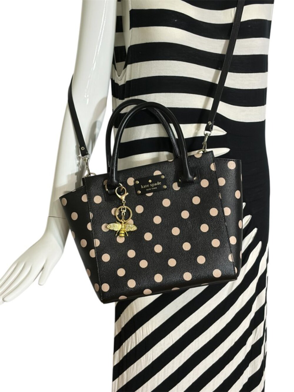 KATE SPADE WELLSELEY POLKA DOT SATCHEL CROSSBODY NWOT